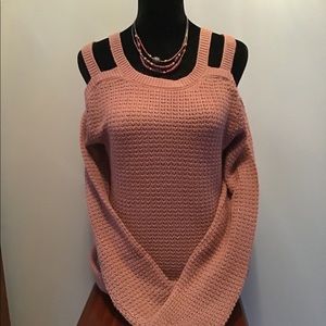 Aeropostale Cold Shoulder Sparkly Sweater